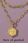 Double Chain Pendant Initial Necklace