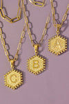 Double Chain Pendant Initial Necklace