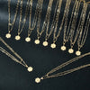 Double Chain Pendant Initial Necklace