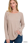 Long Sleeve Side Slit Top