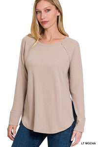 Long Sleeve Side Slit Top