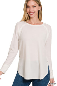 Long Sleeve Side Slit Top