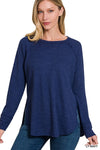 Long Sleeve Side Slit Top