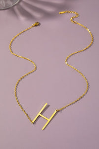 Large Initial Pendant Necklace