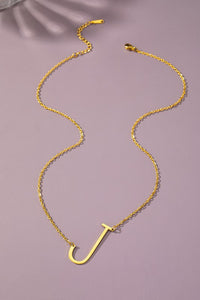 Large Initial Pendant Necklace