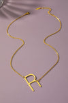 Large Initial Pendant Necklace