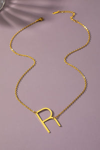 Large Initial Pendant Necklace