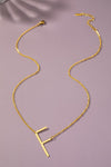 Large Initial Pendant Necklace