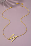 Large Initial Pendant Necklace