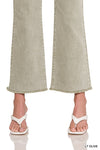 Acid Wash Frayed Hem Denim Pants