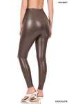 HIGH RISE FAUX LEATHER LEGGINGS