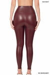 HIGH RISE FAUX LEATHER LEGGINGS