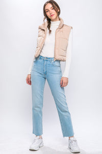 Cropped Puffer Vest