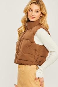 Cropped Puffer Vest