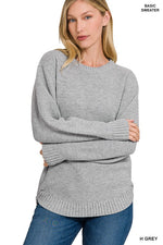 ROUND NECK BASIC SWEATER