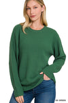 Round Neck Textured Sweater