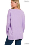 V-Neck Front Seam Sweater