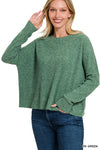 Ribbed Dolman Long Sleeve Top