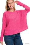 Ribbed Dolman Long Sleeve Top