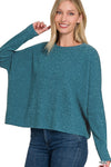 Ribbed Dolman Long Sleeve Top