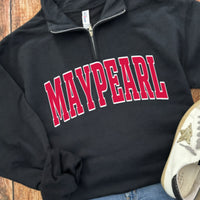 Maypearl Quarter Zip Pullover in Black PREORDER