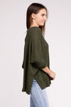 3/4 Length Textured Top