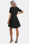 V-Neck Short Sleeve Tiered Dress
