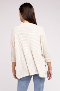 3/4 Length Textured Top