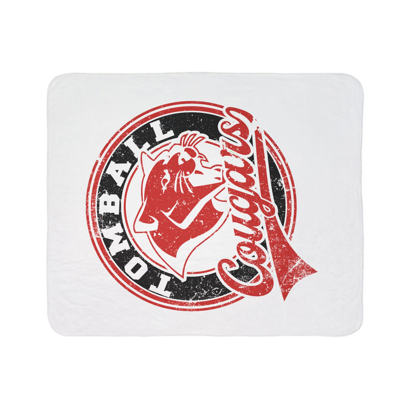 Tomball Cougars Vintage Mascots Sherpa Blanket