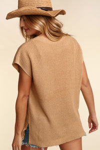 PLUS DOLMAN OVERSIZED SWEATER KNIT TOP WITH POCKET