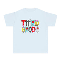 YOUTH Third Grade School Font Comfort Colors Tee