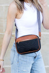 Chevron Leather Crossbody