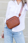 Chevron Leather Crossbody