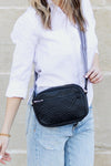 Chevron Leather Crossbody