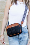 Chevron Leather Crossbody