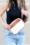 Chevron Leather Crossbody