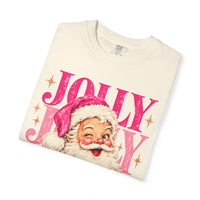 Pink Jolly Santa Comfort Colors T-shirt