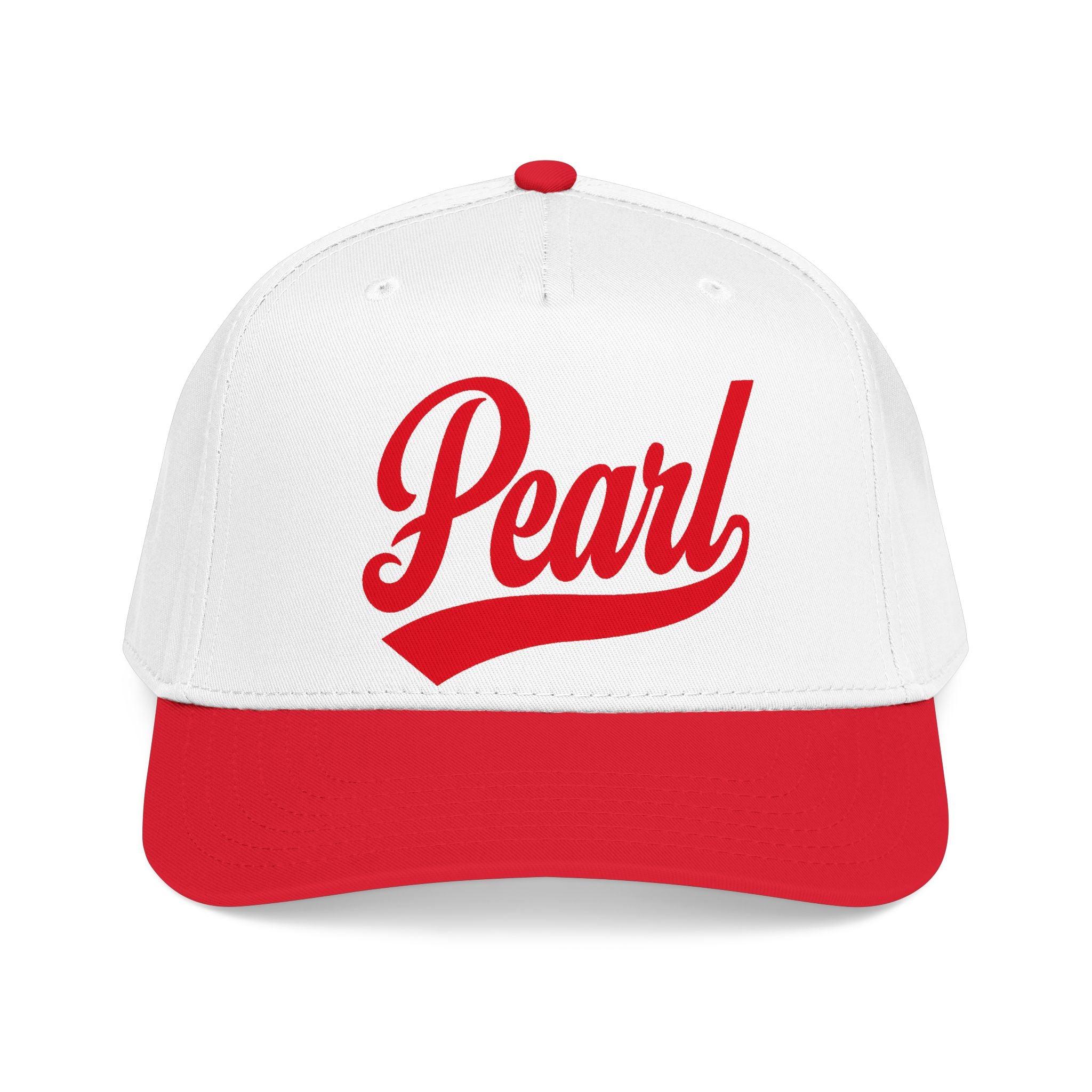Pearl in Red Mid Profile Baseball Cap
