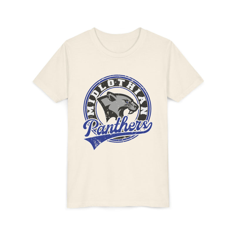 YOUTH Midlothian Panthers Vintage Mascot Bella Canvas T-Shirt
