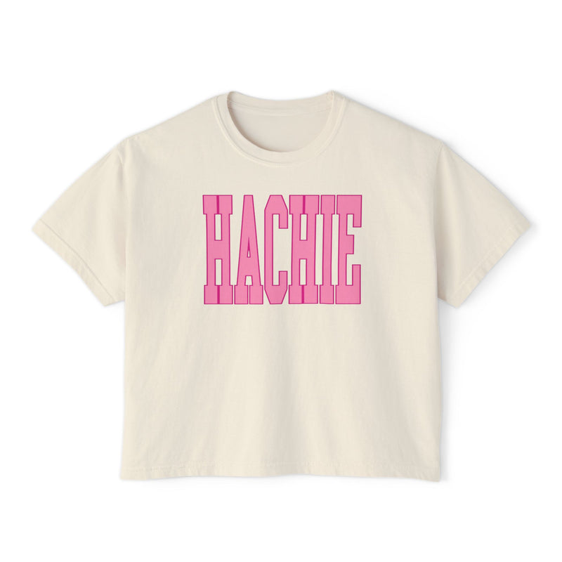 Pink Hachie Boxy Tee