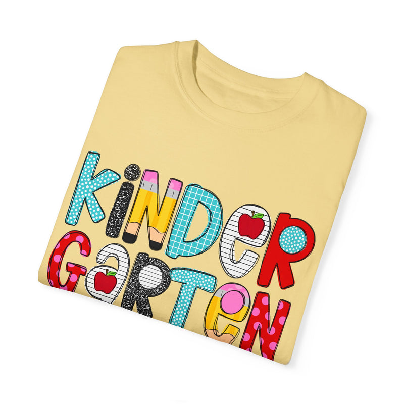 KINDERGARTEN School Font Comfort Colors Tee