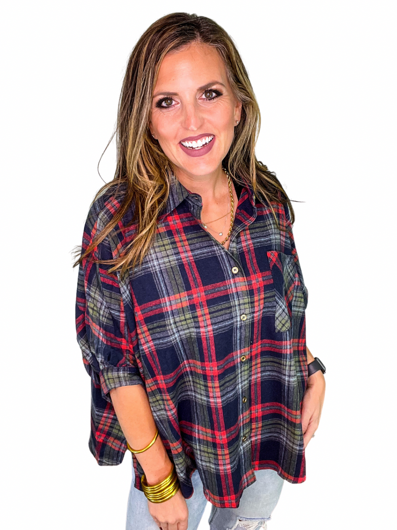 Plaid Boxy Top