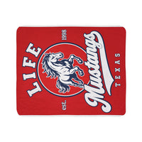 Life Mustangs Sherpa Blanket