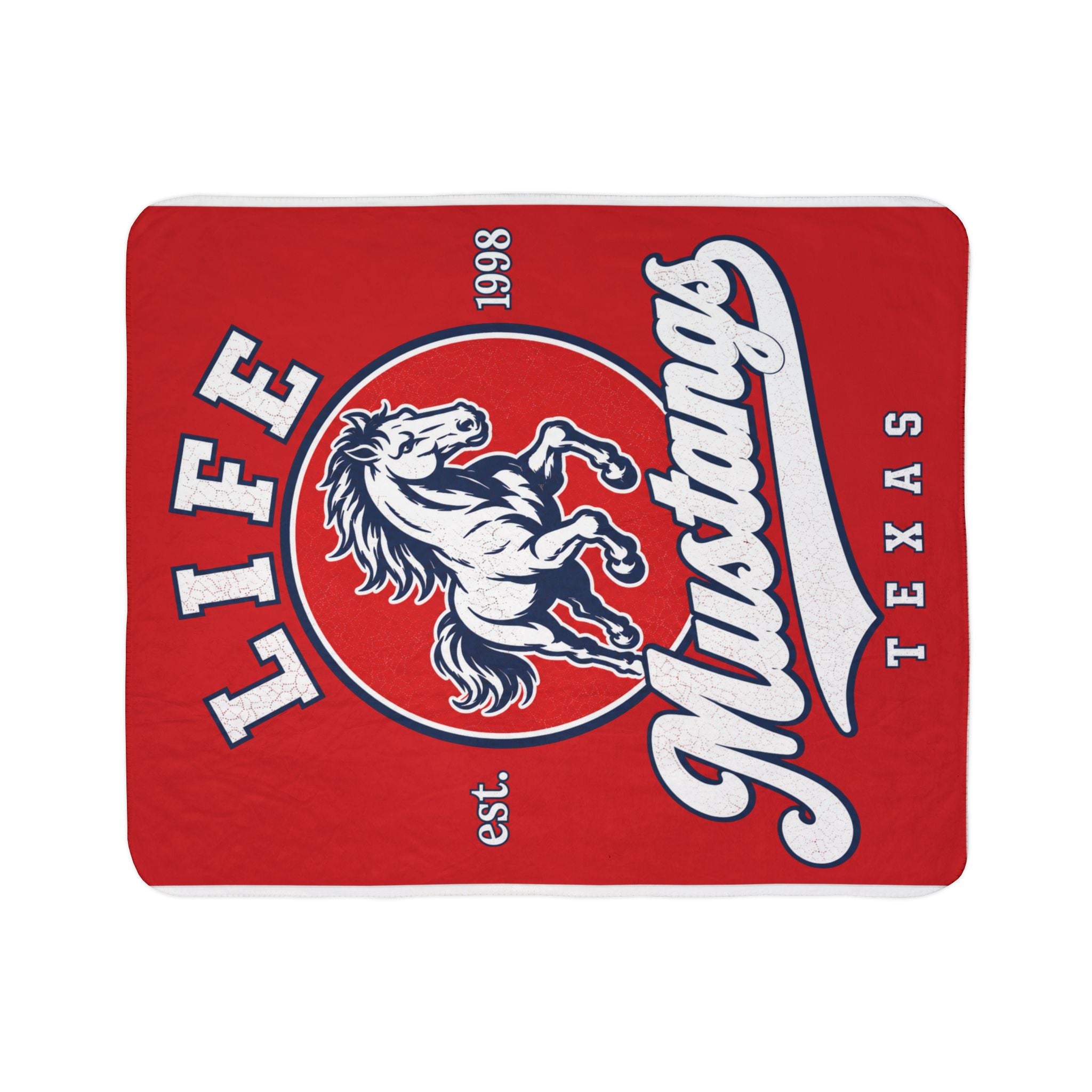 Life Mustangs Sherpa Blanket