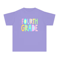 YOUTH FOURTH GRADE Pastel Font Comfort Colors Tee
