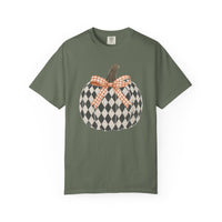 Checkered Pumpkin Comfort Colors T-shirt