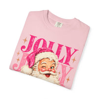 Pink Jolly Santa Comfort Colors T-shirt