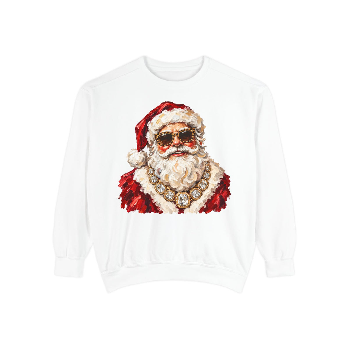 Glam Santa Comfort Colors Sweatshirt