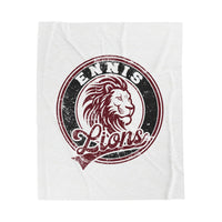 Ennis Lions Vintage Mascot Velveteen Blanket
