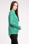 Hi-Low Hem Round Neck Sweater